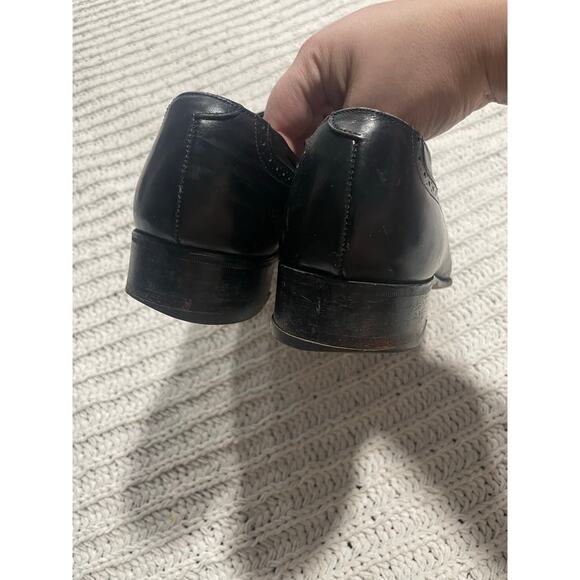 VTG Johnston & Murphy Loafers Tassel Shoes Leather Mens Size 9 D/B Black main image 14